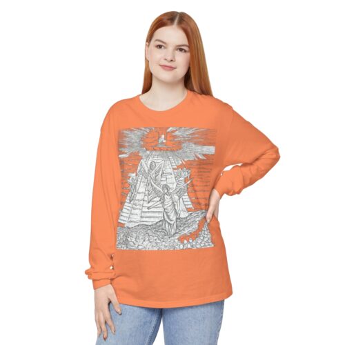 Celestial Ascent: Guiding Light, Long Sleeve T-Shirt,The Angels Are Watching, Angels, Shine On Me, Holy Art - Image 11