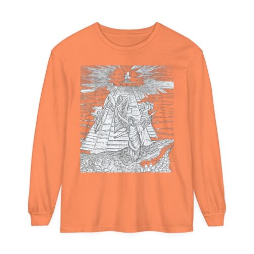 Celestial Ascent: Guiding Light, Long Sleeve T-Shirt,The Angels Are Watching, Angels, Shine On Me, Holy Art - Image 7