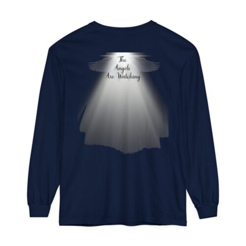 Celestial Ascent: Guiding Light, Long Sleeve T-Shirt,The Angels Are Watching, Angels, Shine On Me, Holy Art - Image 2