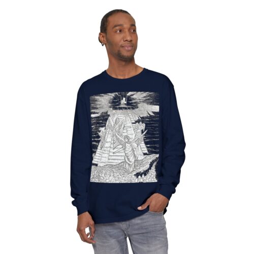 Celestial Ascent: Guiding Light, Long Sleeve T-Shirt,The Angels Are Watching, Angels, Shine On Me, Holy Art - Image 3