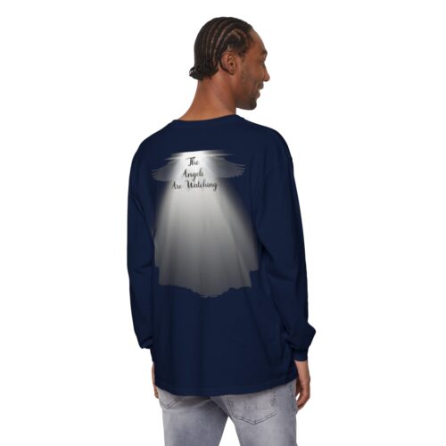 Celestial Ascent: Guiding Light, Long Sleeve T-Shirt,The Angels Are Watching, Angels, Shine On Me, Holy Art - Image 4