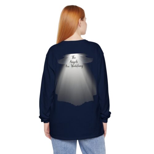Celestial Ascent: Guiding Light, Long Sleeve T-Shirt,The Angels Are Watching, Angels, Shine On Me, Holy Art - Image 6