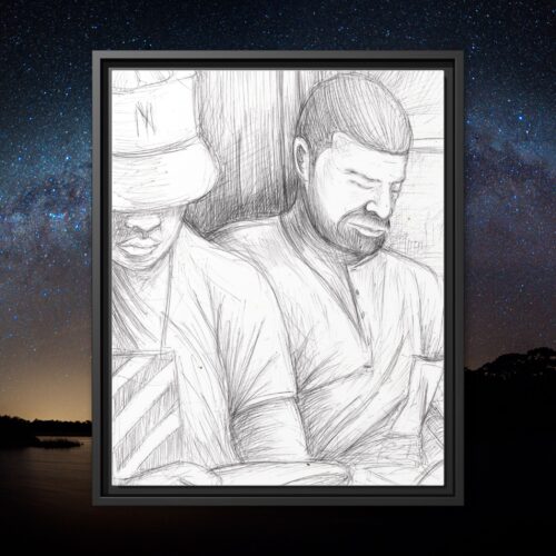 Subway Snooze Framed Canvas – Summer Serenity by Howard Goodley
