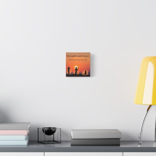 Strength and Grace Canvas – 6x6 Inspirational Wall Art for Women of Faith - Image 3
