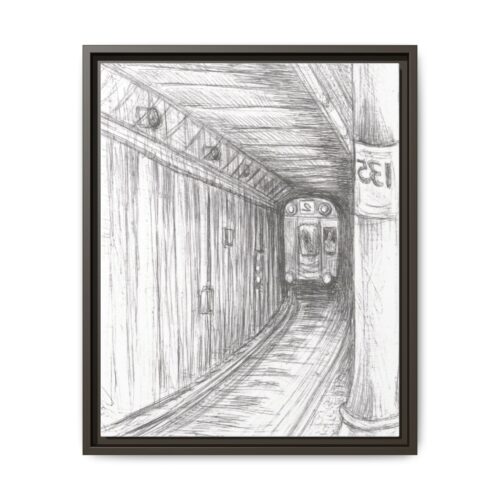 Stunning tunnel Vision Framed Canvas #2 - Captivating Subway Moment by Howard Goodley - Image 4