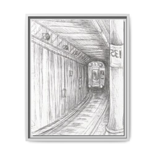 Stunning tunnel Vision Framed Canvas #2 - Captivating Subway Moment by Howard Goodley - Image 7