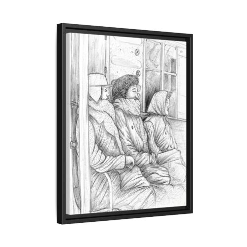 Winter Commute Framed Canvas #1 –  Powerful Portrait of NYC Unity - Image 2