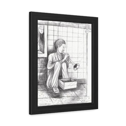 Subway Serenade Framed Poster – 1 Powerful Sketch from NYC’s Subway Life - Image 2