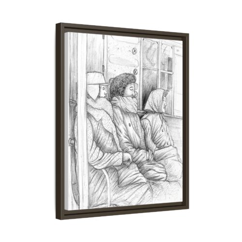 Winter Commute Framed Canvas #1 –  Powerful Portrait of NYC Unity - Image 5