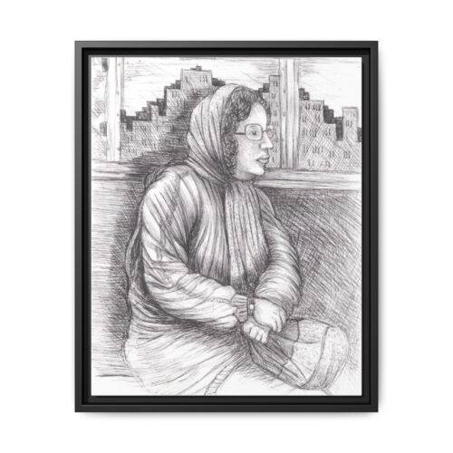 Downtown Glimpse Framed Canvas – 1 Stunning Tribute to NYC Life - Image 2