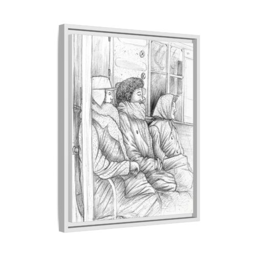 Winter Commute Framed Canvas #1 –  Powerful Portrait of NYC Unity - Image 8