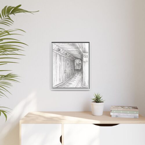 Stunning tunnel Vision Framed Canvas #2 - Captivating Subway Moment by Howard Goodley - Image 9