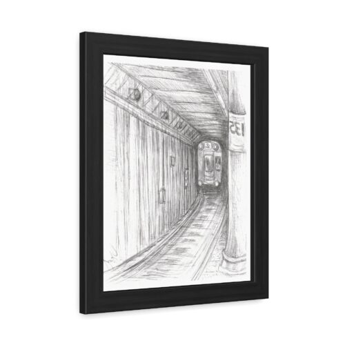 Stunning Tunnel Vision Framed Poster #2 - Captivating NYC Subway Scene by Howard Goodley - Image 2