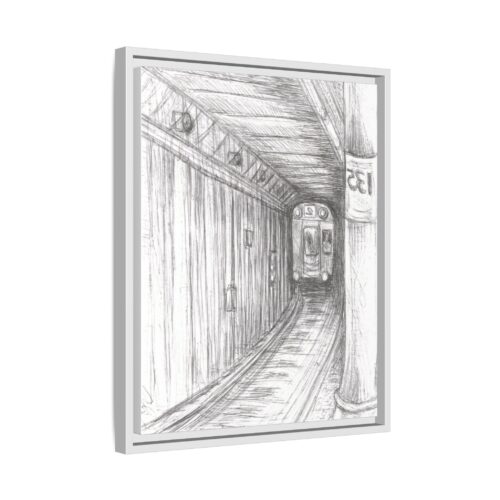 Stunning tunnel Vision Framed Canvas #2 - Captivating Subway Moment by Howard Goodley - Image 8