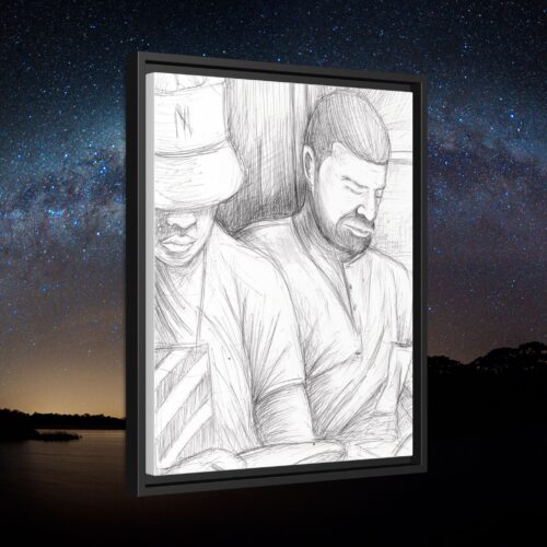 Subway Snooze Framed Canvas #3 – Captivating NYC Commuter Art - Image 2