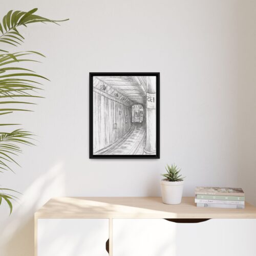Stunning tunnel Vision Framed Canvas #2 - Captivating Subway Moment by Howard Goodley - Image 3