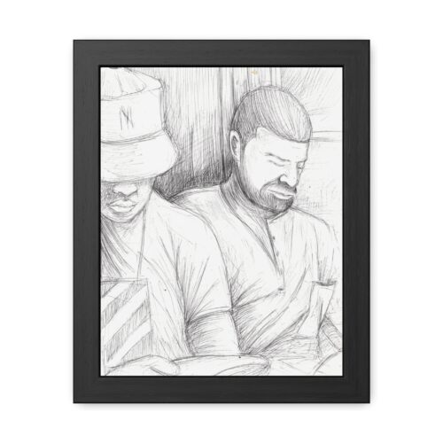 Subway Snooze framed poster
