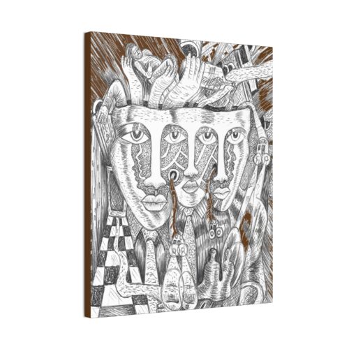 Expressive Faces Canvas #1 – Powerful Surreal Wall Art from Howard’s Montage Collection - Image 8