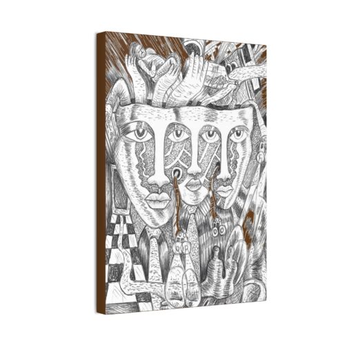 Expressive Faces Canvas #1 – Powerful Surreal Wall Art from Howard’s Montage Collection - Image 5