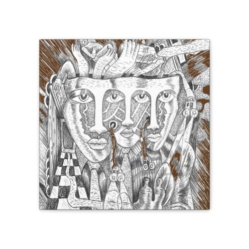 Expressive Faces Canvas #1 – Powerful Surreal Wall Art from Howard’s Montage Collection - Image 13