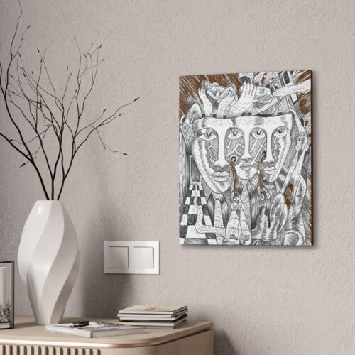 Expressive Faces Canvas #1 – Powerful Surreal Wall Art from Howard’s Montage Collection - Image 9