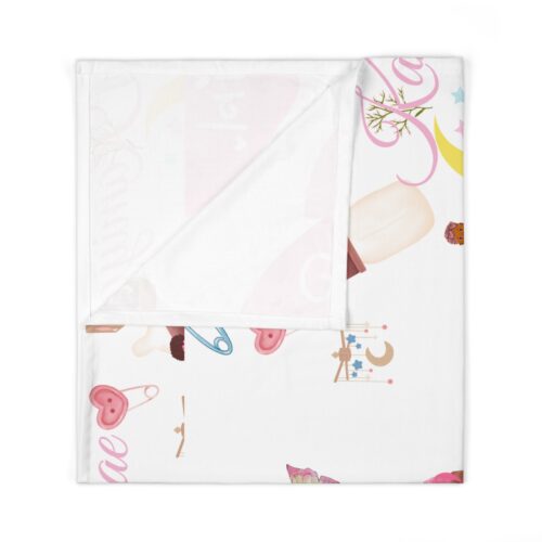 Snuggle in Style: Personalized Baby Swaddle Blanket for Your Little Princess - Image 3