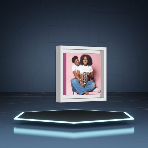 6x6 custom framed canvas featuring personalized photo in black frame by SoulSé Boutique