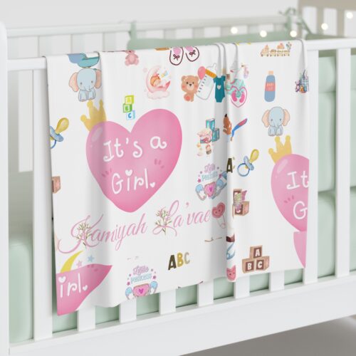 Snuggle in Style: Personalized Baby Swaddle Blanket for Your Little Princess - Image 5