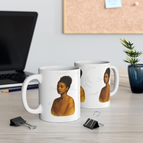 Queens of Confidence Ceramic Mug – Empowerment Coffee Cup for Women