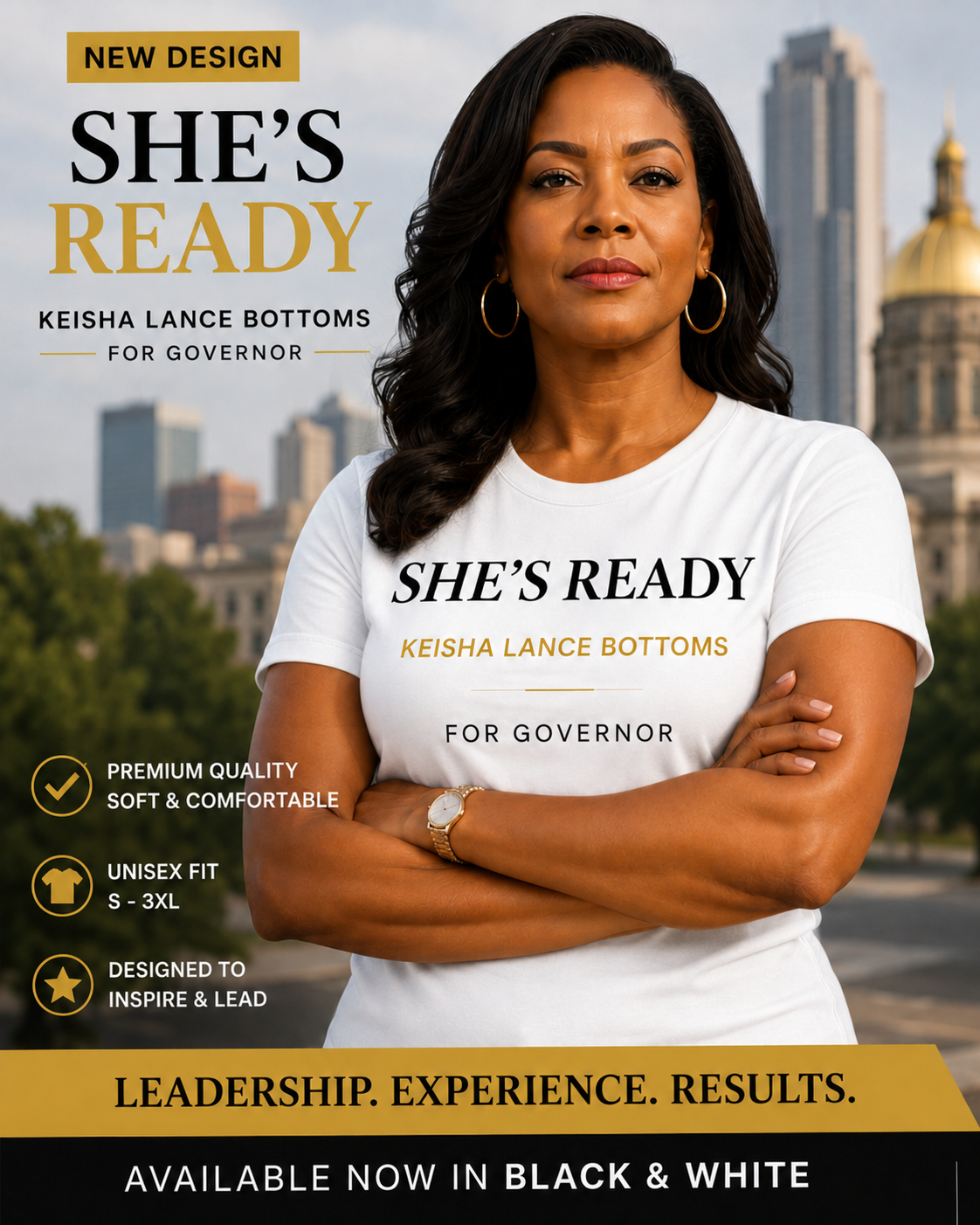 She's Ready | Keisha Lance Bottoms for Governor T-Shirt