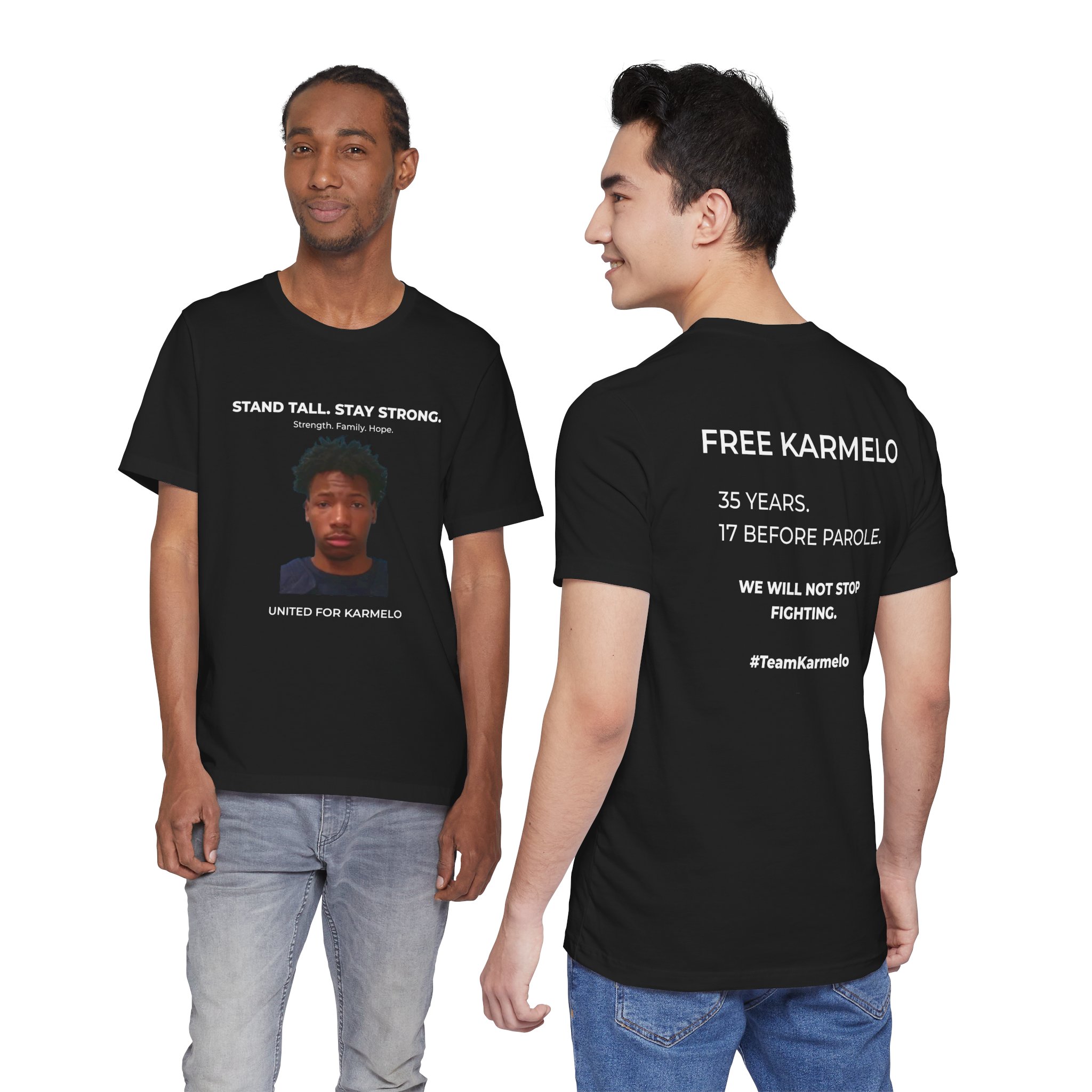 Stand Tall. Stay Strong. | Free Karmelo Fundraiser T-Shirt - Image 11