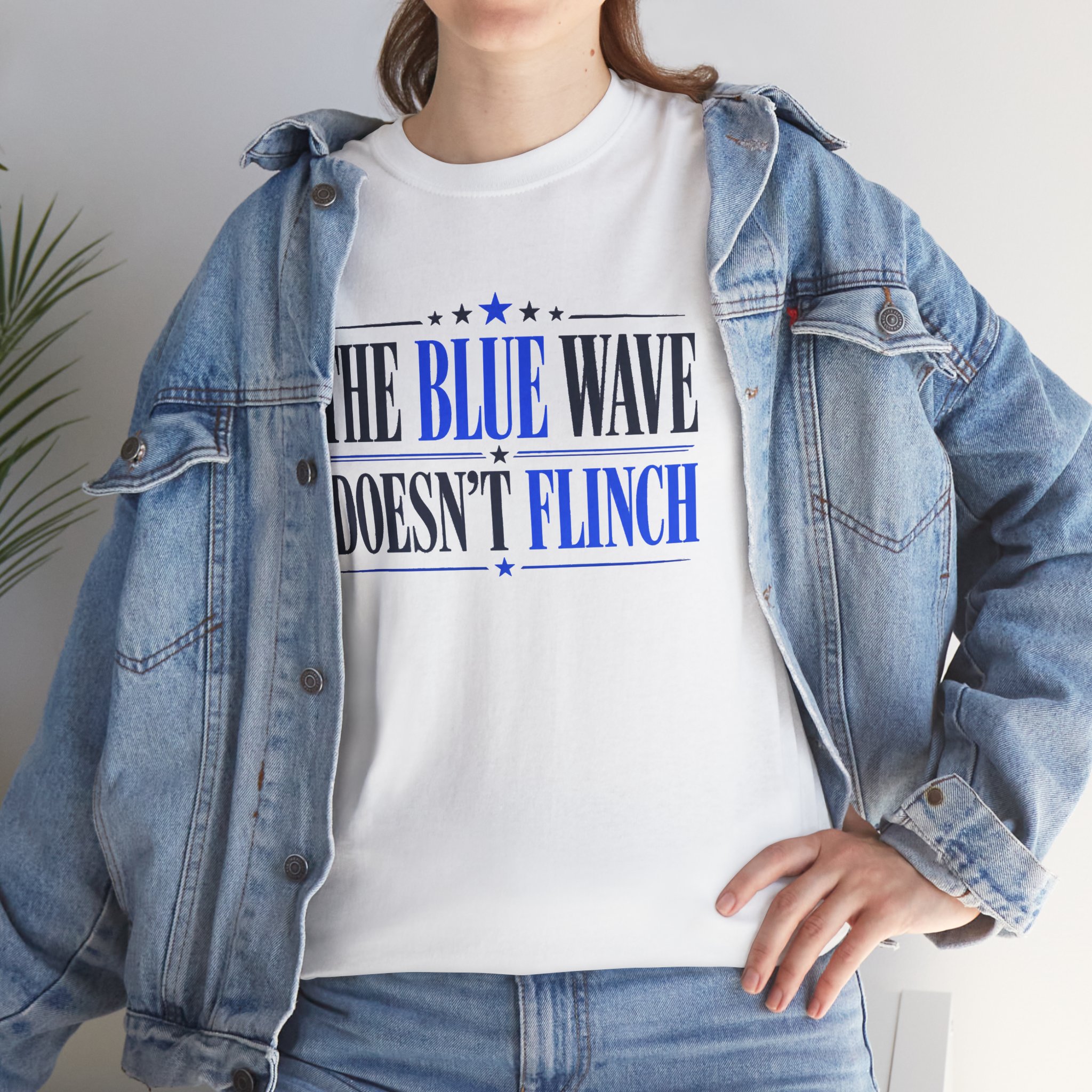 The Blue Wave Doesn’t Flinch T-Shirt – Political Statement Tee - Image 6
