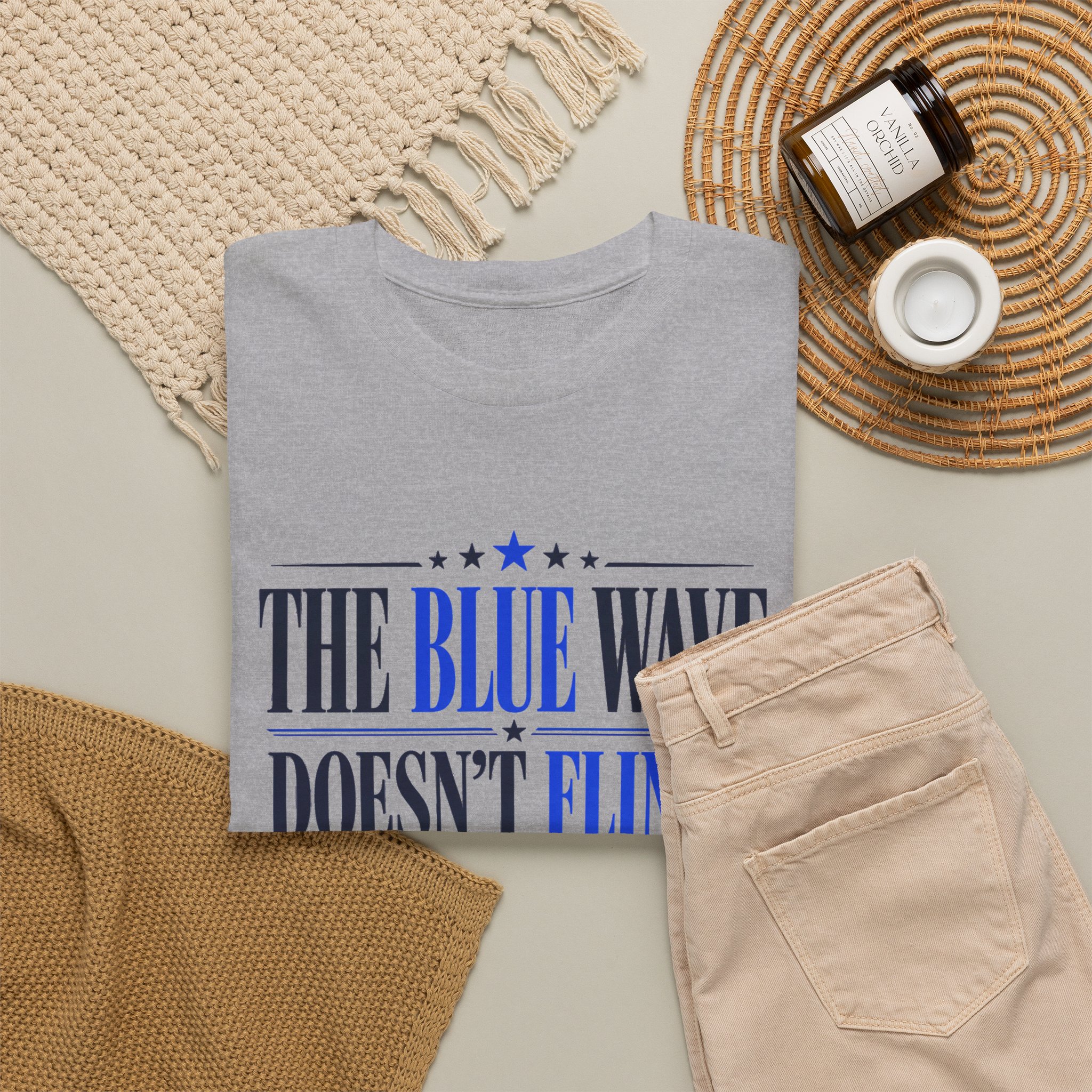 The Blue Wave Doesn’t Flinch T-Shirt – Political Statement Tee - Image 15