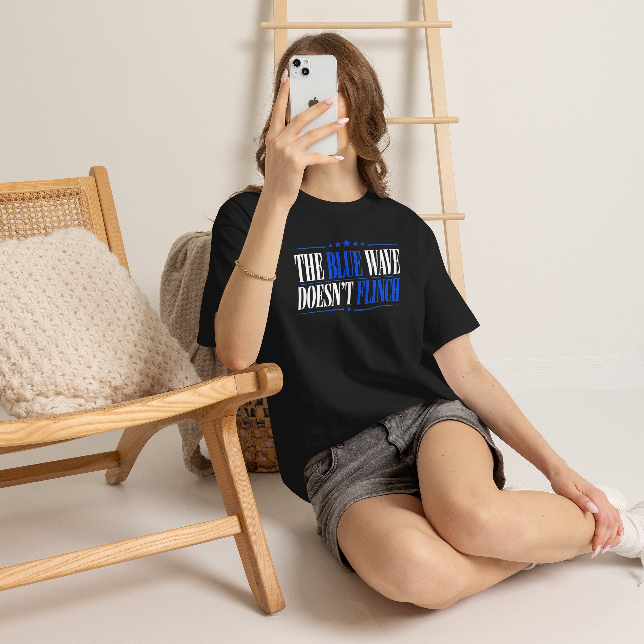 The Blue Wave Doesn’t Flinch T-Shirt – Political Statement Tee - Image 11