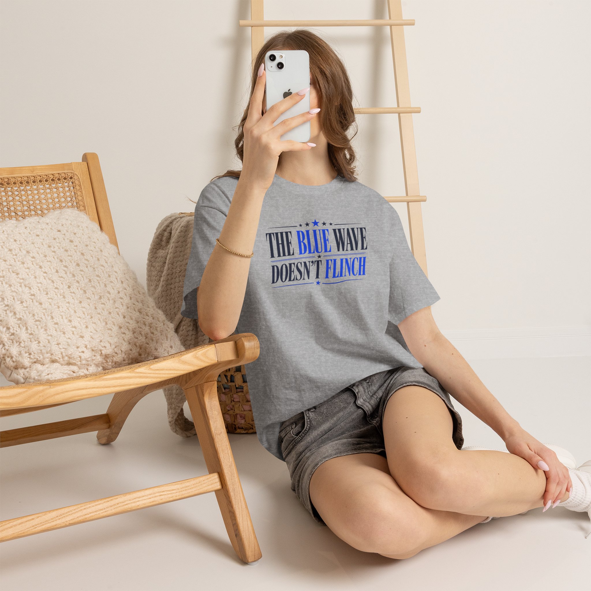 The Blue Wave Doesn’t Flinch T-Shirt – Political Statement Tee - Image 16