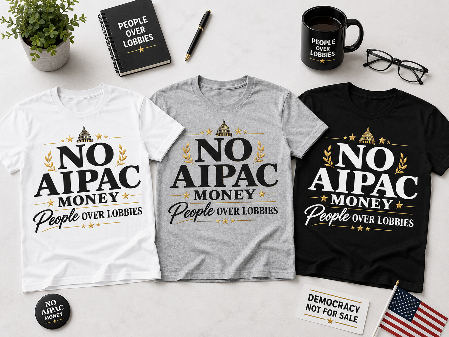 No AIPAC Money T-Shirt – People Over Lobbies - Image 7