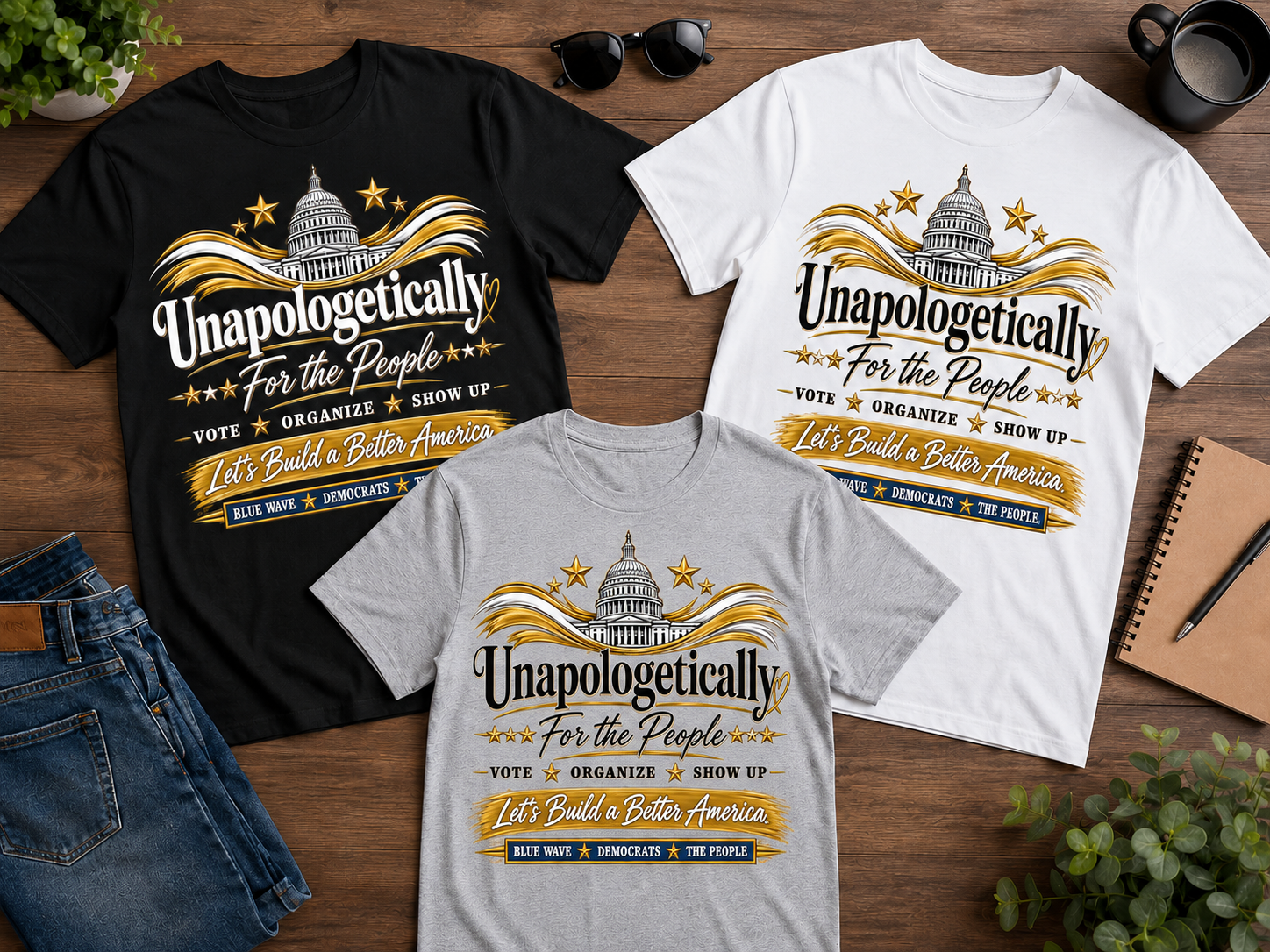 Unapologetically for the People T-Shirt – Minimalist Political Statement Tee