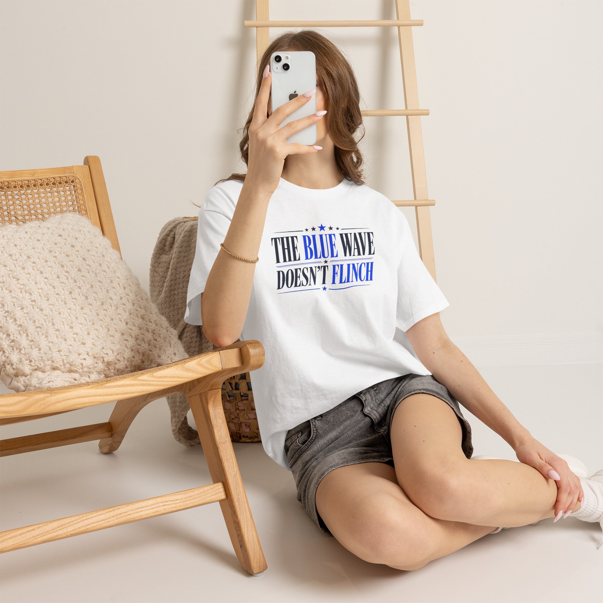 The Blue Wave Doesn’t Flinch T-Shirt – Political Statement Tee - Image 5