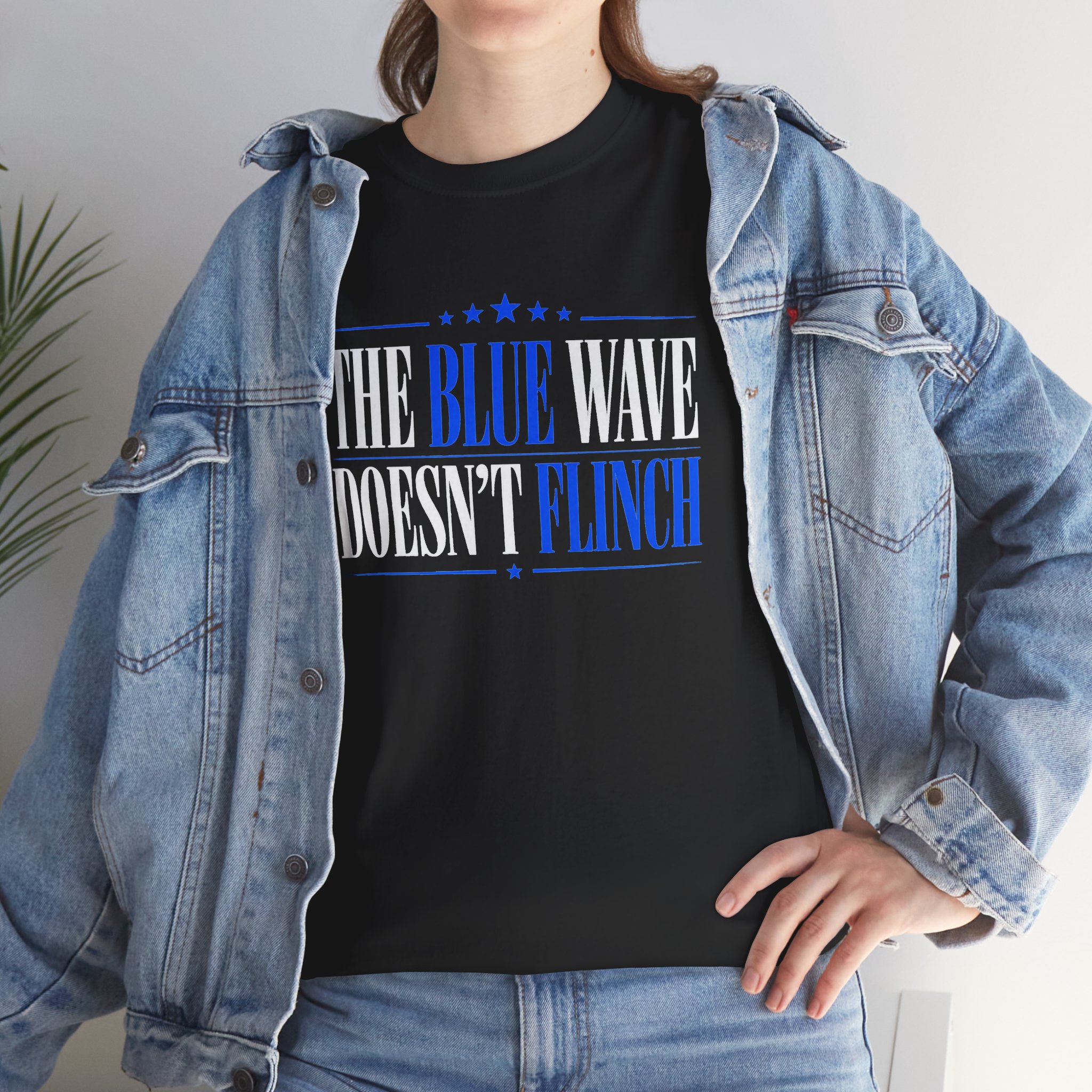 The Blue Wave Doesn’t Flinch T-Shirt – Political Statement Tee - Image 12