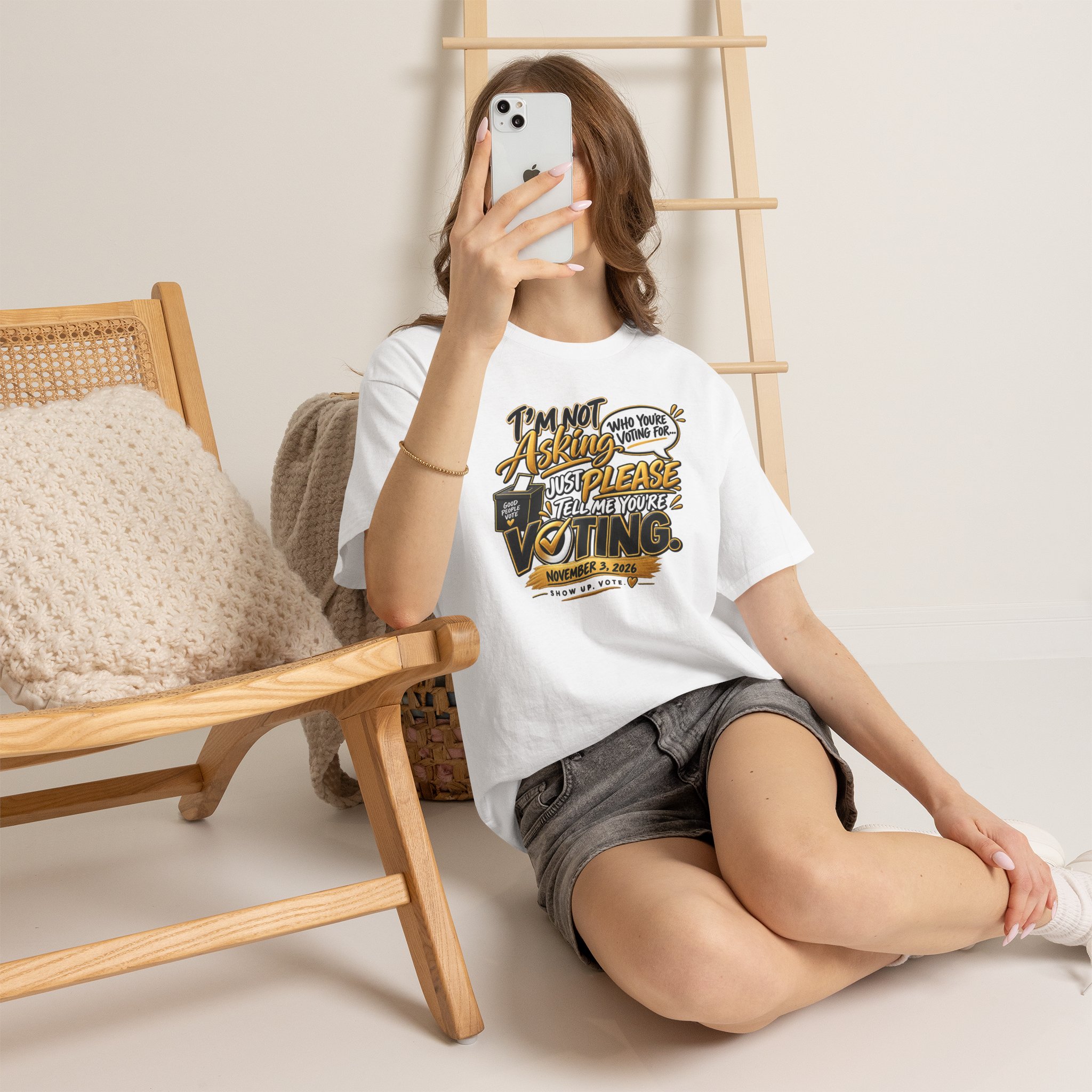 I’m Not Asking Who You’re Voting For T-Shirt – Just Please Vote - Image 8