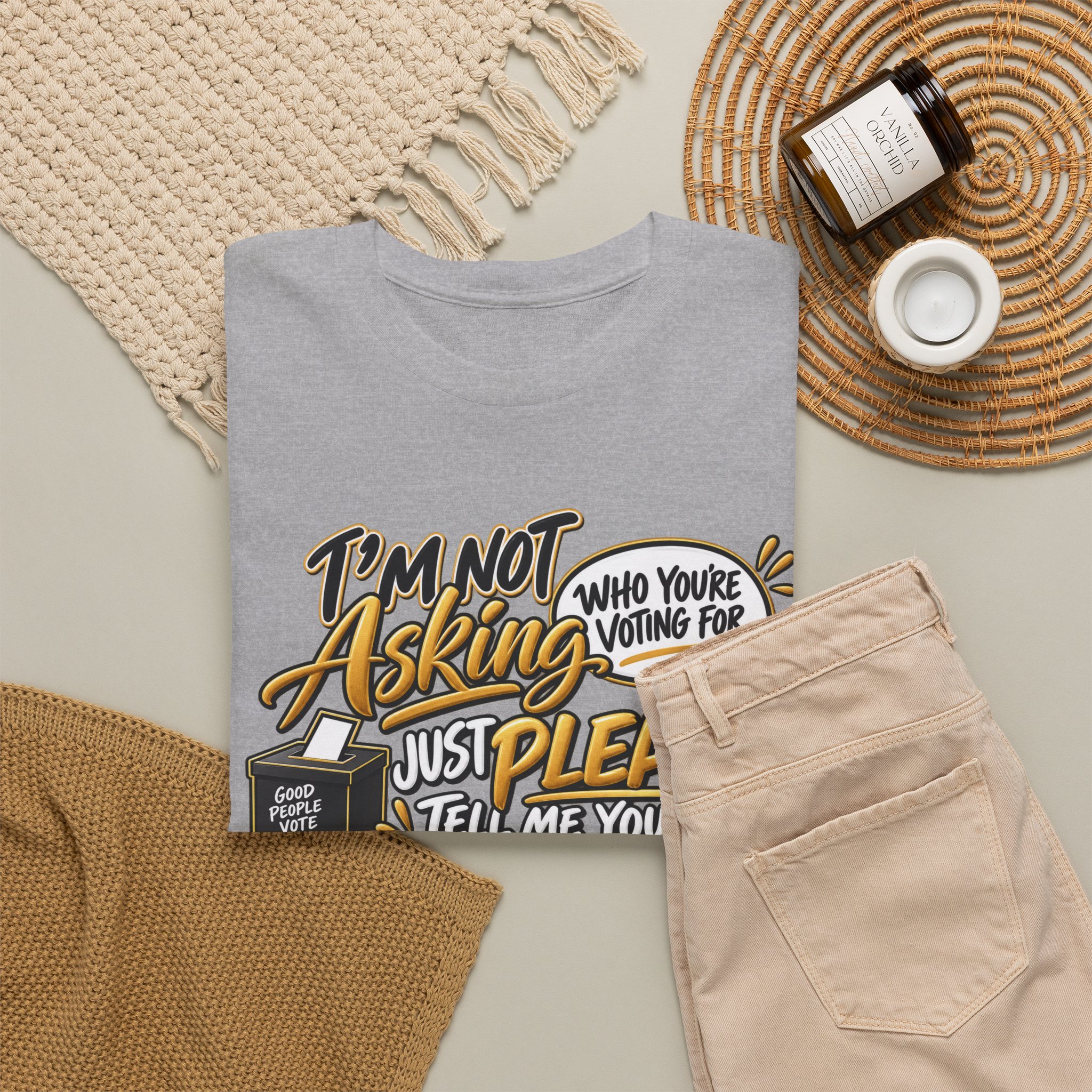 I’m Not Asking Who You’re Voting For T-Shirt – Just Please Vote - Image 12