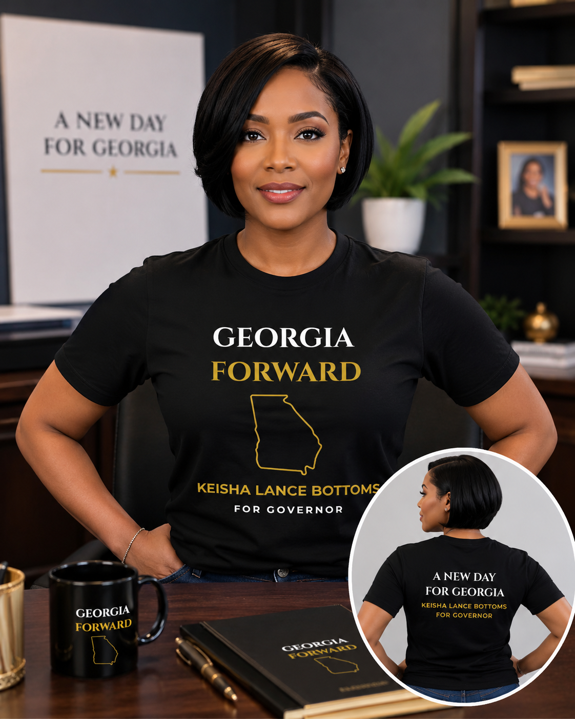 Georgia Forward – Keisha Lance Bottoms for Governor T-Shirt - Image 2
