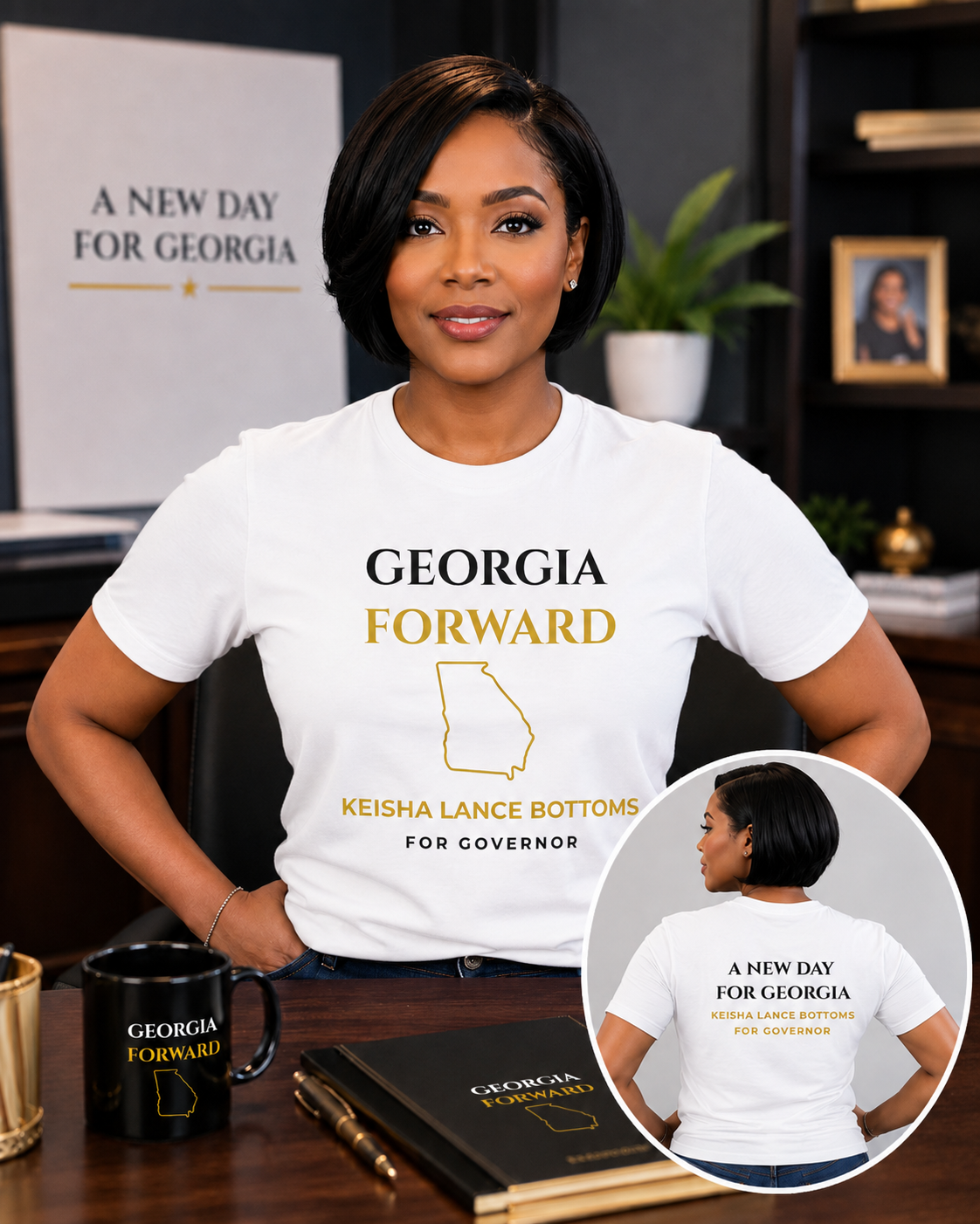 Georgia Forward – Keisha Lance Bottoms for Governor T-Shirt - Image 8