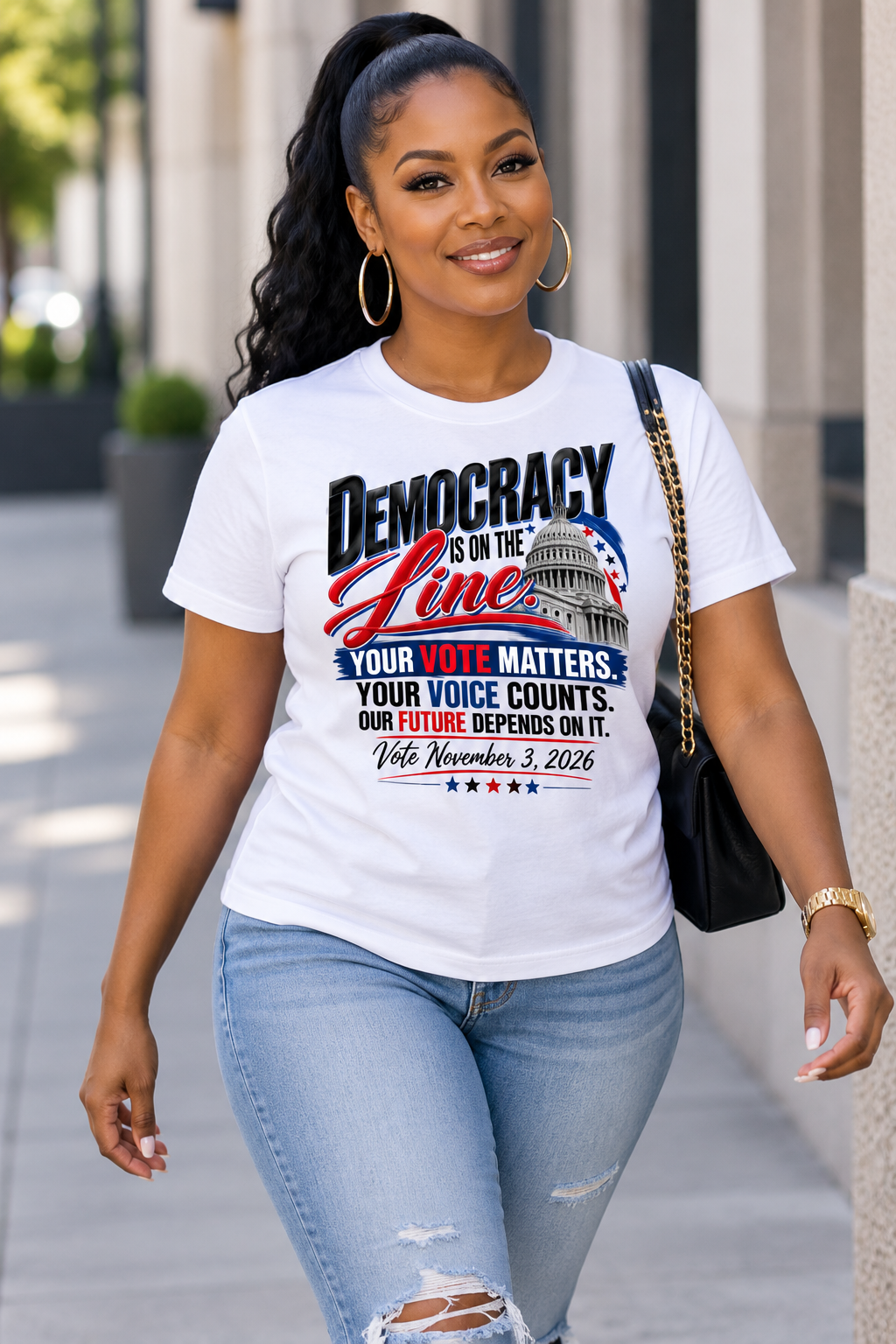 Democracy Is on the Line T-Shirt – Your Vote Matters election shirt