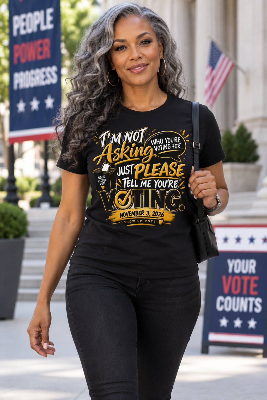 I'm Not Asking Who You're Voting For T-Shirt – funny voting shirt