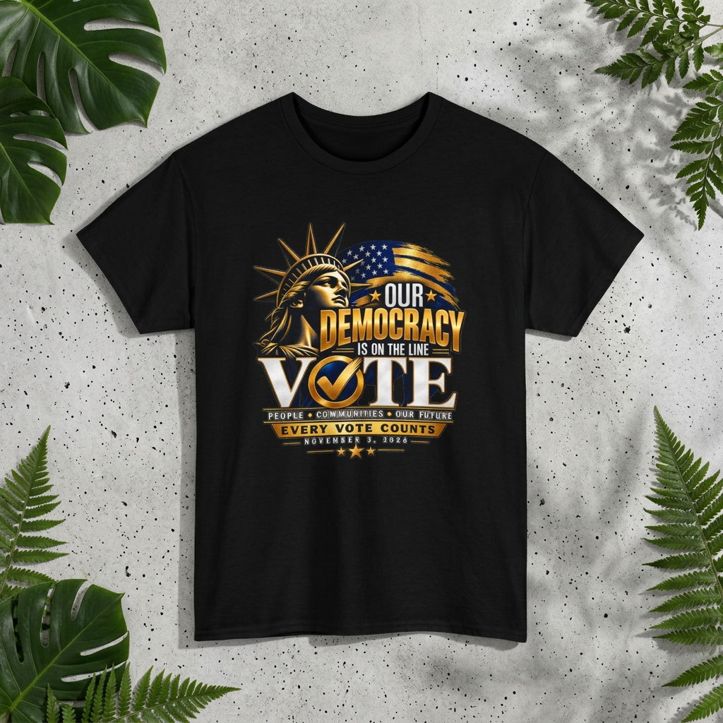 Our Democracy Is on the Line T-Shirt – Every Vote Counts - Image 14