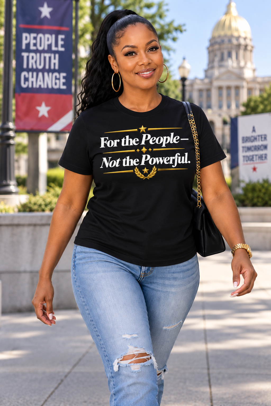 For the People – Not the Powerful T-Shirt | Political Statement Tee - Image 8