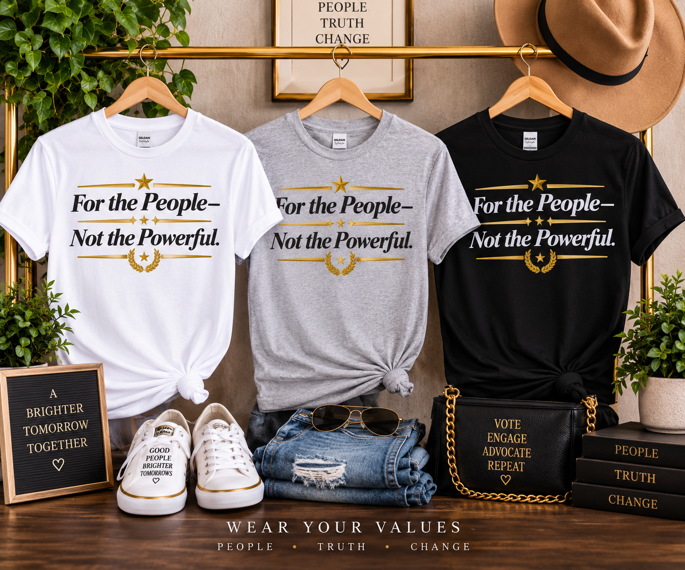 For the People – Not the Powerful T-Shirt | Political Statement Tee - Image 20