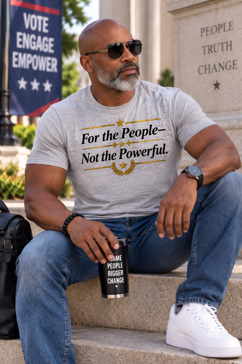 For the People – Not the Powerful T-Shirt | Political Statement Tee - Image 14
