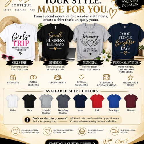 Custom personalized t-shirt by Soul Sé Boutique